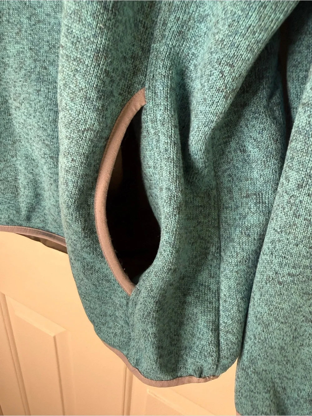 L.L.Bean Teal Blue Fleece Pullover